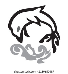 Delphine Symbol Vektorgrafik Vorlage Web-Design
