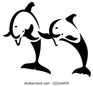 dolphins jumping