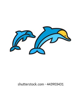 Dolphins line icon