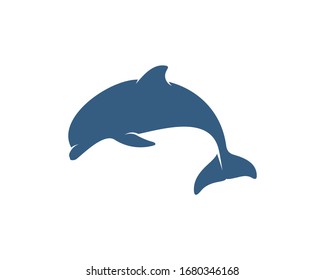 Dolphins logo design vector template. Silhouette of Dolphins design illustration