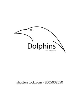 Dolphins logo design vektor template stock vektor