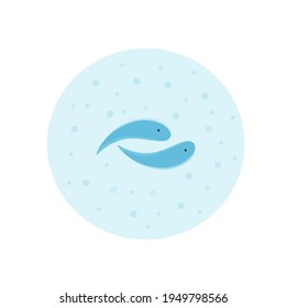 dolphins logo in the ocean. Save nature