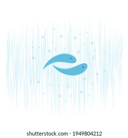 logo de los delfines en el océano. Guardar la naturaleza