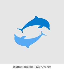 Dolphins logo template