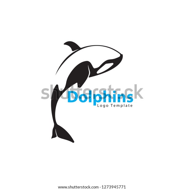 Dolphins Logo Template Stock Vector (Royalty Free) 1273945771