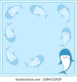 dolphins pattern card_notepad design dolphins in ocean.