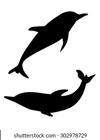 Dolphins Silhouette Set