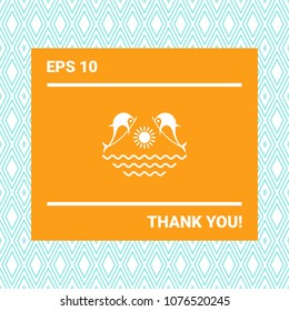 Dolphins with sun & sea - Logo