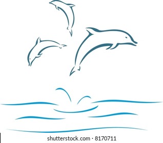 Dolphins Swimming