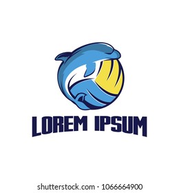 dolphins vector for volleyball or water polo team logo templates