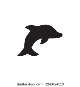 dolpin icon vector with glyph style. diving glyph icon
