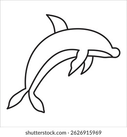 Dolpin stock icon outline vector