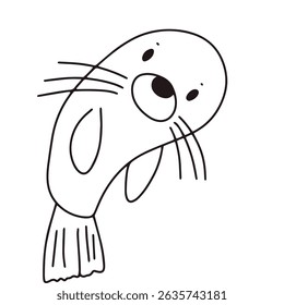 dolpin, whale cute handrawning design icon