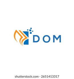 Conception logo de comptabilité de réparation de crédit DOM sur fond blanc. DOM initiales créatives Croissance graphique lettre logo concept. Conception du logo DOM business finance.
