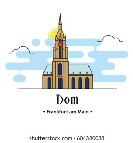 Dom Frankfurt am Main illustration in Germany