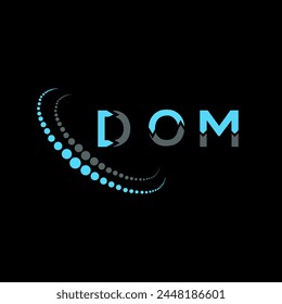 Diseño abstracto del logotipo de la letra de DOM. Diseño único DOM. DOM.
