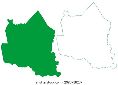 Dom Macedo Costa municipality (Bahia state, Municipalities of Brazil, Federative Republic of Brazil) map vector illustration, scribble sketch Dom Macedo Costa map