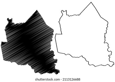 Dom Macedo Costa municipality (Bahia state, Municipalities of Brazil, Federative Republic of Brazil) map vector illustration, scribble sketch Dom Macedo Costa map