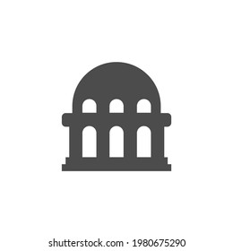 Dom Tower Icon Black and White Vector Graphic