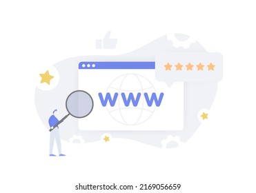 Domain Authority - search engine website ranking score based on the quality and quantity external backlinks. E-A-T SEO illustration. Expertise, Authoritativeness, Trustworthiness concept