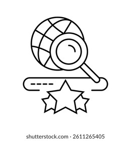 domain authority seo line icon vector. domain authority seo sign. isolated contour symbol black illustration