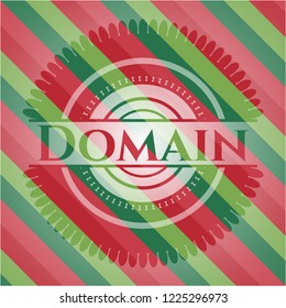 Domain christmas colors style emblem.