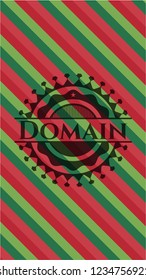 Domain christmas style emblem.