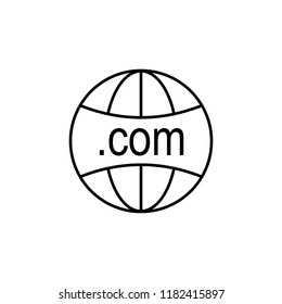 domain com icon. Element of online and web for mobile concept and web apps icon. Thin line icon for website design and development, app development. Premium icon