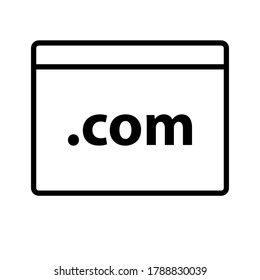 Domain com icon line style