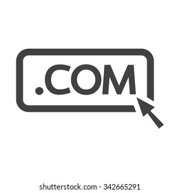 Domain dot COM sign icon Illustration