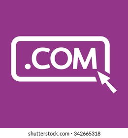 Domain dot COM sign icon Illustration