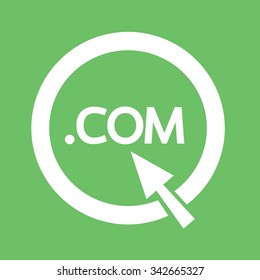 Domain dot COM sign icon Illustration
