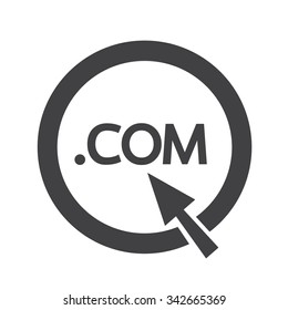 Domain dot COM sign icon Illustration