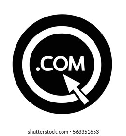 Domain dot COM sign icon