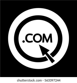 Domain dot COM sign icon