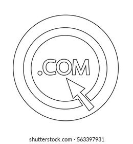 Domain dot COM sign icon