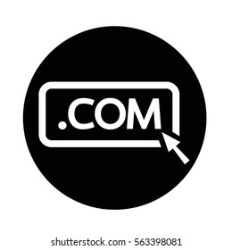 Domain dot COM sign icon