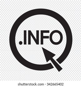 Domain dot info sign icon Illustration
