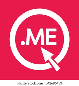 Domain dot me sign icon Illustration