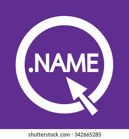 Domain dot name sign icon Illustration