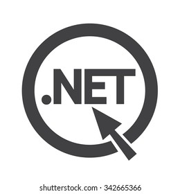 Domain dot net sign icon Illustration