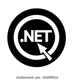 Domain dot net sign icon
