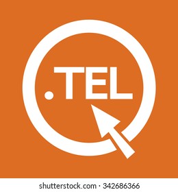 Domain dot tel sign icon Illustration