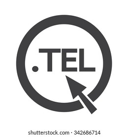 Domain dot tel sign icon Illustration
