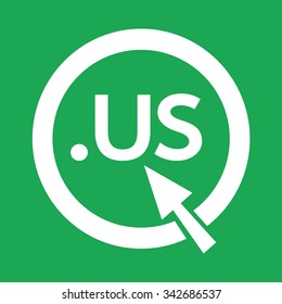 Domain dot US sign icon Illustration