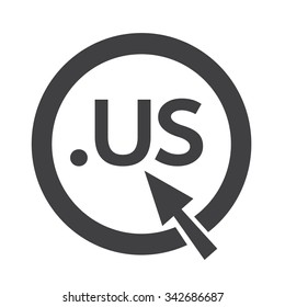 Domain dot US sign icon Illustration