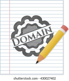 Domain emblem drawn in pencil
