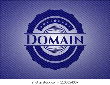 Domain emblem with jean texture