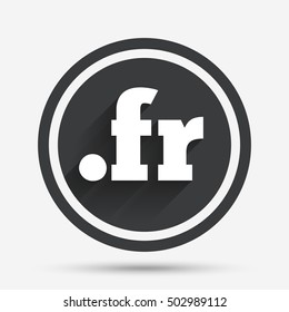 Domain FR sign icon. Top-level internet domain.