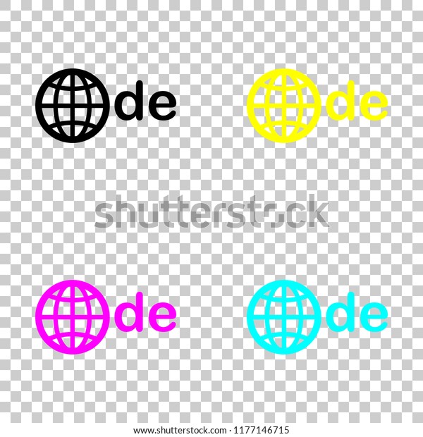 Domain Germany Globe De Colored Set Stock Vector Royalty Free Images, Photos, Reviews